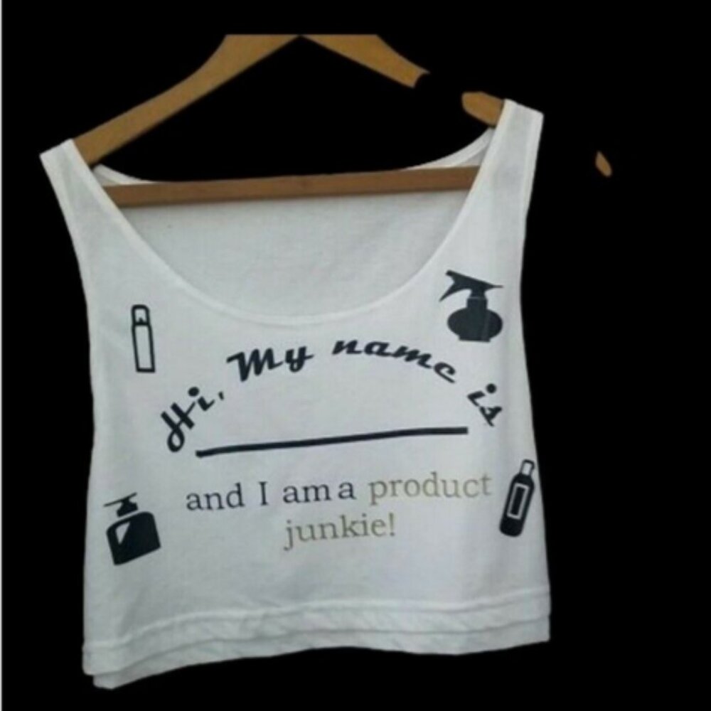 White Cropped Tank Custom Product Junkie
